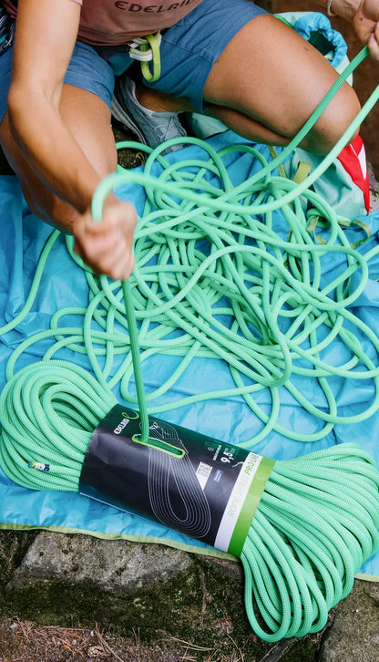 Edelrid Eagle Lite Eco Dry 9.5mm Dynamic Rope  - Coral